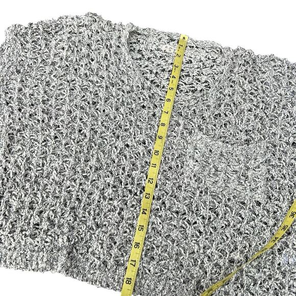 POL open weave, oversized crew neck, cropped sleeveless sweater, women's size S - Picture 6 of 9